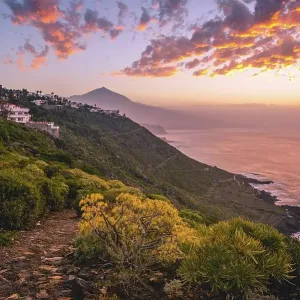 View of Pico del Teide at sunset View of Pico del Teide at sunset