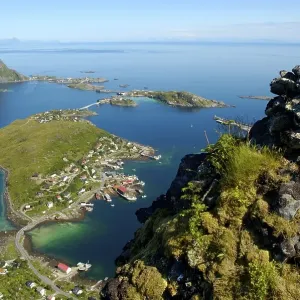 View on Reine from Hammarskattet, Lofoten Norway Print