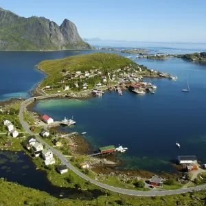View on Reine Moskenesoya Lofoten Norway