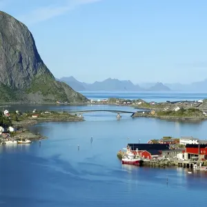 View from Above Reine and Reinefjorden Print, Lofoten Norway