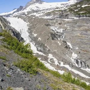 View of the remains of the Worthington Glacier tongue
