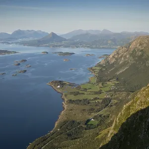 View from Rorsethornet mountain on the island of Otroya or Otroya towards More og Romsdal View from Rorsethornet mountain on the island of Otroya or Otroya towards More og Romsdal