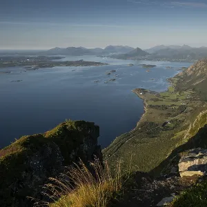 View from Rorsethornet mountain on the island of Otroya or Otroya towards More og Romsdal View from Rorsethornet mountain on the island of Otroya or Otroya towards More og Romsdal