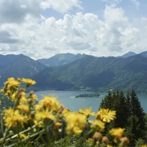 View of Schliersee, Bavaria, Upper Bavaria