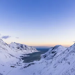 View to Skjelfjord in evening mood View to Skjelfjord in evening mood