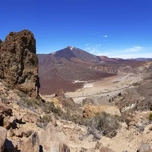 View from Sombrero de Chasna to the Canadas with the Teide View from Sombrero de Chasna to the Canadas with the Teide