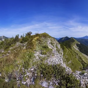 View from the summit of the Holzeck to the Gennerhorn and Koenigsberger Horn