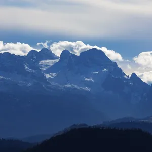 View from the summit of the Osterhorn to the Dachstein massif