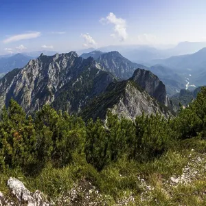 View from the summit of the Rinnkogel to the Bergwerkskogel and Rettenkogl