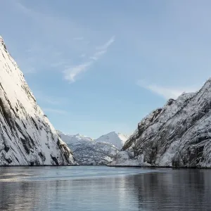 View from the Trollfjord, Lofoten, Norway, Europe