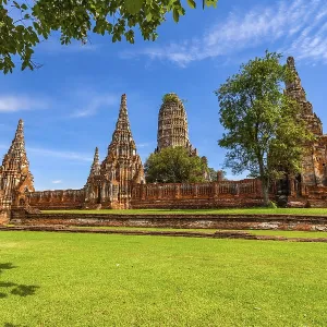 View of Wat Chai Wattanaram in Ayutthaya Thailand View of Wat Chai Wattanaram in Ayutthaya Thailand