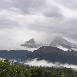 View of the Watzmann mountain in Berchtesgadener Land