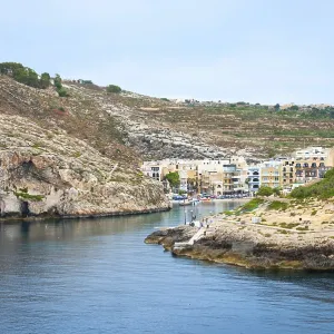 View over Xlendi town, Gozo island, Malta Print