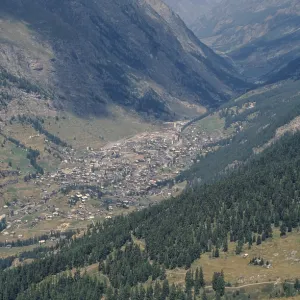 View of Zermatt from Riffelalp 1990
