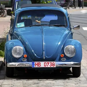 Vintage blue VW Beetle 1300, Germany, Europe