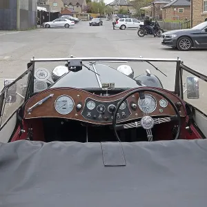 Vintage car in the car park, railway station