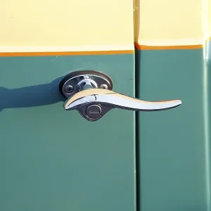 Detail of a vintage car, door handle