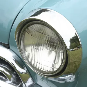 Vintage car headlights of a nostalgic car Vintage car headlights of a nostalgic car