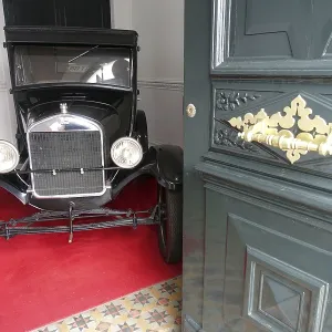 Vintage car in a house entrance - Ford Model T
