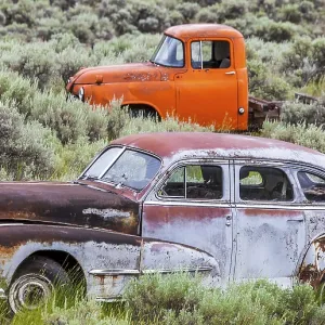 Vintage car near Kamloops British Columbia Canada Vintage car near Kamloops British Columbia Canada