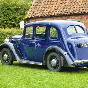 Vintage car, World-War II weekend at Ryedale Folk Museum open-air museum
