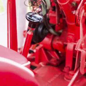 Vintage gear stick of an historic old-timer tractor Vintage gear stick of an historic old-timer tractor