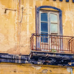 Vintage Italian Abandoned House Facade Print