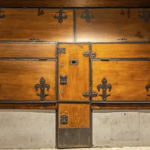 Vintage old door - concept for security Vintage old door - concept for security