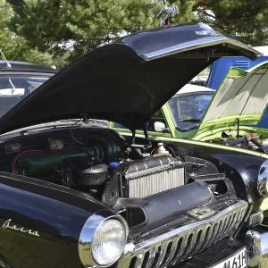 Volga GAZ-24 and Trabant 601 car engine at Oldtimer Ausstellung