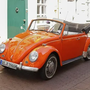 VW Beetle Convertible parked in Osnabrueck Old Town