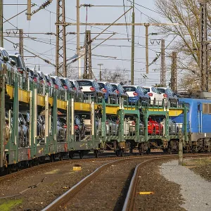 VW plant, Emden, new cars, car transporter