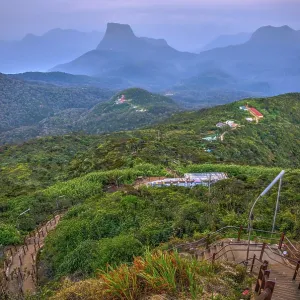 Walking path from Adams peak at sunrise, Sri Lanka Print Walking path from Adams peak at sunrise, Sri Lanka Print