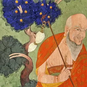 Wall painting or fresco, Tibetan Buddhist Likir Monastery Wall painting or fresco, Tibetan Buddhist Likir Monastery