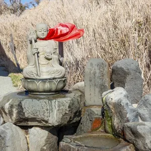 Warm spring water and Buddha statue Warm spring water and Buddha statue