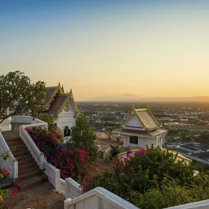 Wat Khao Chong Krachok, sunset Wat Khao Chong Krachok, sunset