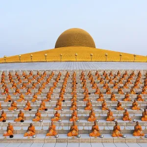 Wat Phra Dhammakaya temple on Makha Bucha Day or Magha Puja Day Wat Phra Dhammakaya temple on Makha Bucha Day or Magha Puja Day