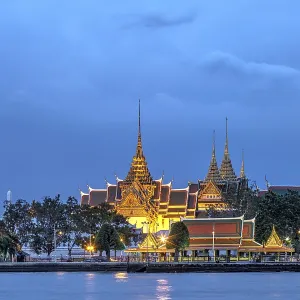 Wat Phra Kaew temple at blue hour Wat Phra Kaew temple at blue hour