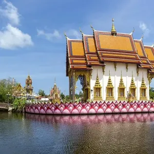 Wat Plai Laem Temple Panorama on Ko Samui Island Wat Plai Laem Temple Panorama on Ko Samui Island
