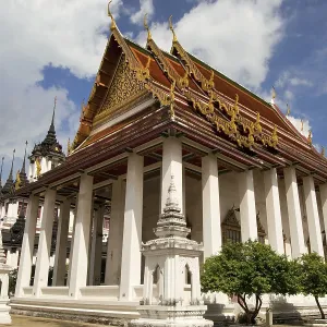 Wat Ratchanatdaram royal temple architecture in Bangkok Wat Ratchanatdaram royal temple architecture in Bangkok