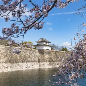 Watch tower at Osaka Castle Wall