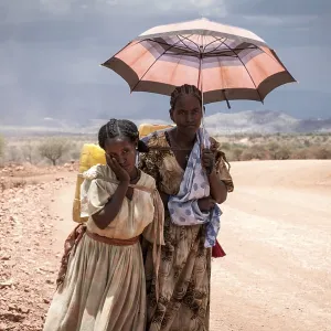 Water carriers, Tigray, Ethiopia Water carriers, Tigray, Ethiopia