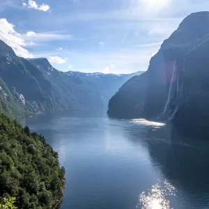 Waterfall Seven Sisters, Geirangerfjord Waterfall Seven Sisters, Geirangerfjord