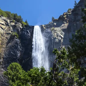 Waterfall in Yosemite National Park Waterfall in Yosemite National Park