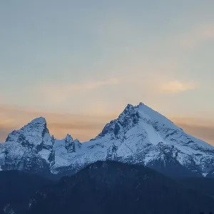 Watzmann at dusk in autumn, Berchtesgaden