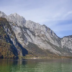 Watzmann east face in autumn at Koenigssee Watzmann east face in autumn at Koenigssee