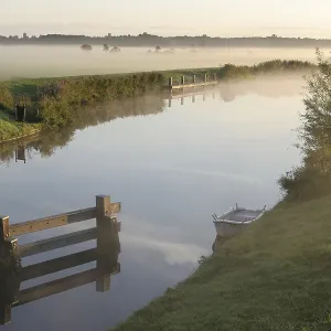 Westerende, Foggy Morning Print, East Frisia, Germany