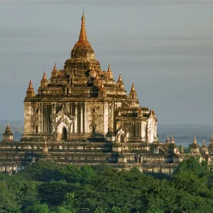 White pagoda in the temples of Bagan