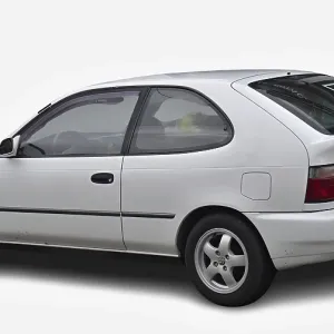 White Toyota Corolla E100 Series 3-Door Hatchback Print White Toyota Corolla E100 Series 3-Door Hatchback Print