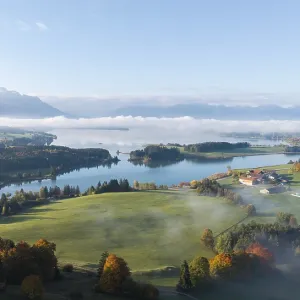 Wide Landscape with Forggensee Print, Bavaria, Germany