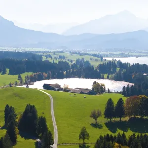 Wide Landscape Print, Hegratsried Lake, Bavaria Germany